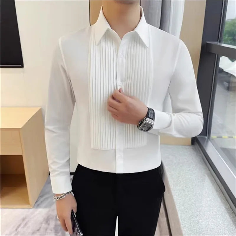 Men’s Shirt Long Sleeve Casual Formal Slim Fit