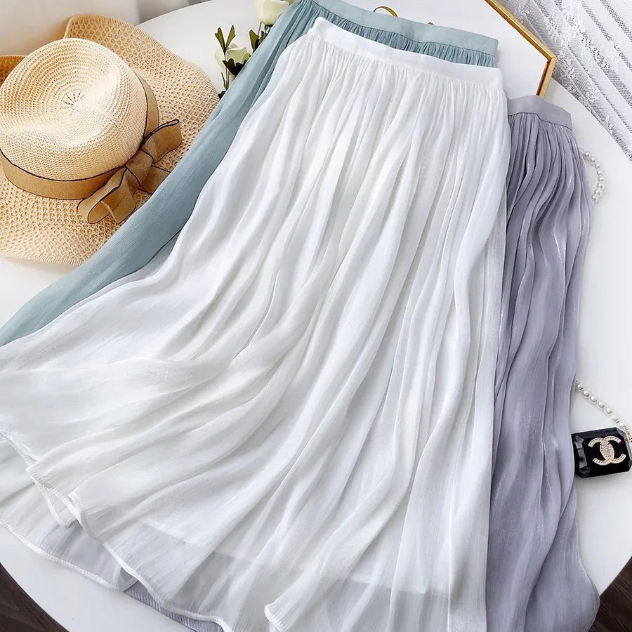 Women’s Skirt Pleated A-Line Summer Casual