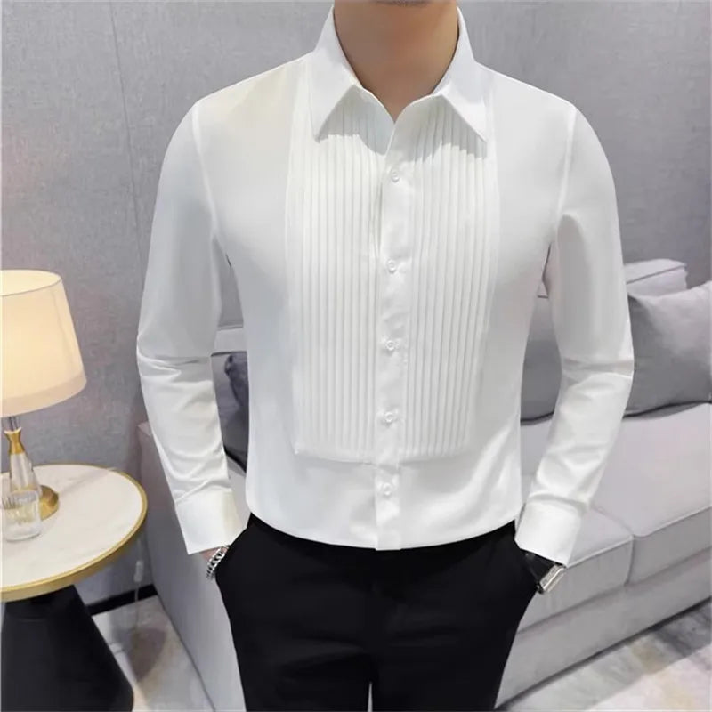 Men’s Shirt Long Sleeve Casual Formal Slim Fit