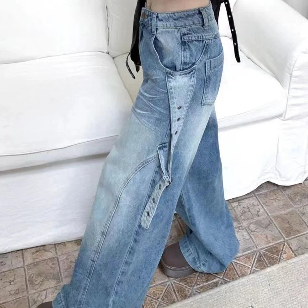 Women’s Jeans High Waist Straight Leg Casual
