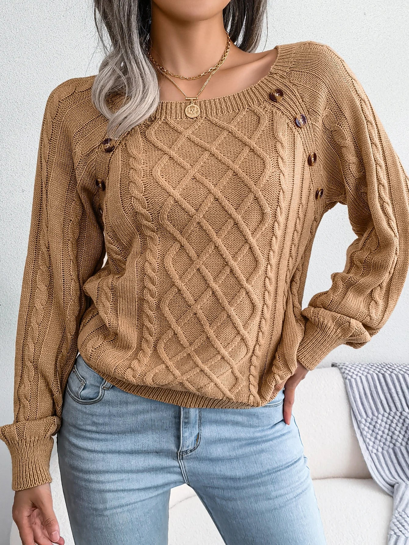 Women’s Top Long Sleeve Casual Stretchy Solid Color
