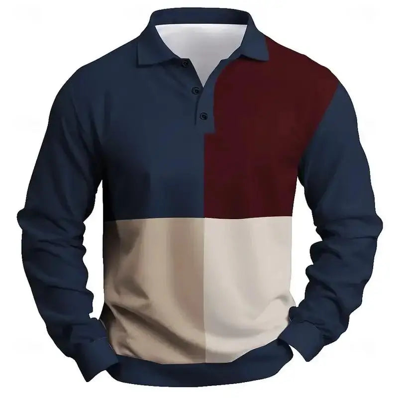 Men’s Polo Shirt Long Sleeve Casual Casual Short Sleeve Comfort Fit