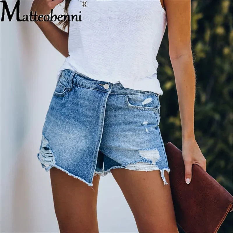 Women’s Shorts High Waist Denim Casual Summer