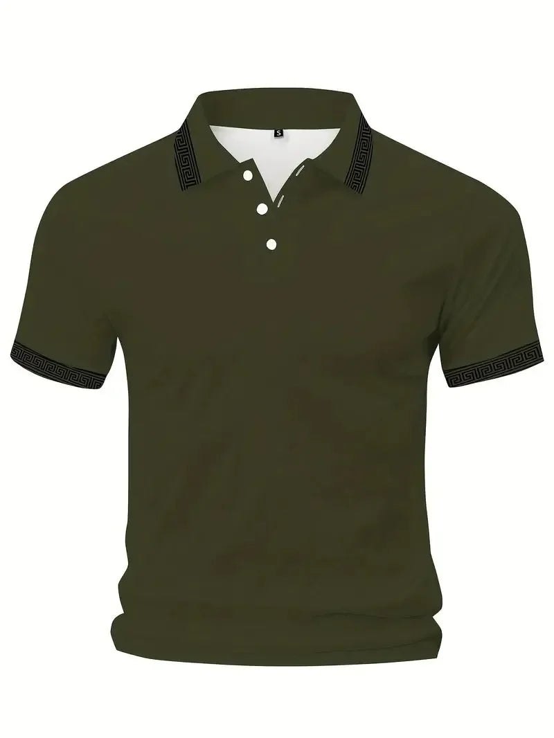 Men’s Polo Shirt Casual Summer Breathable Soft Fabric Comfort Fit