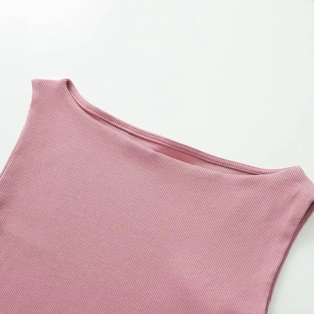 Women’s Top Sleeveless Casual Stretchy Solid Color
