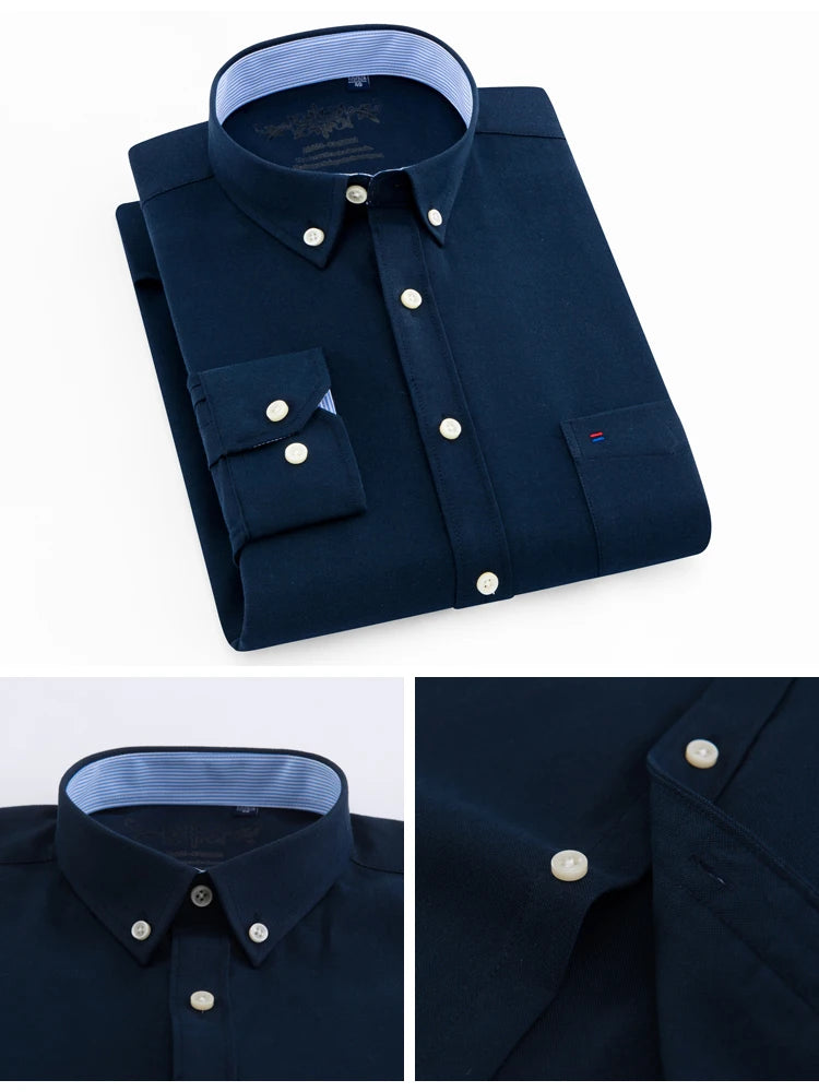 Men’s Shirt Long Sleeve Casual Cotton Comfort Fit
