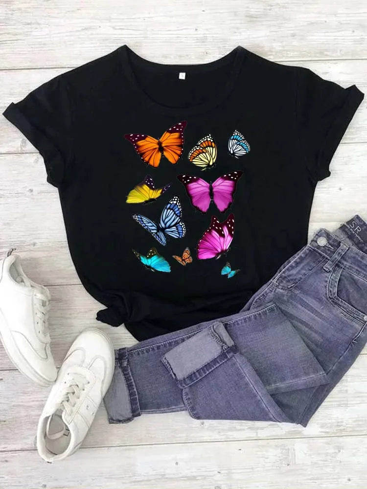 Women’s Top T-Shirt Printed Summer Casual