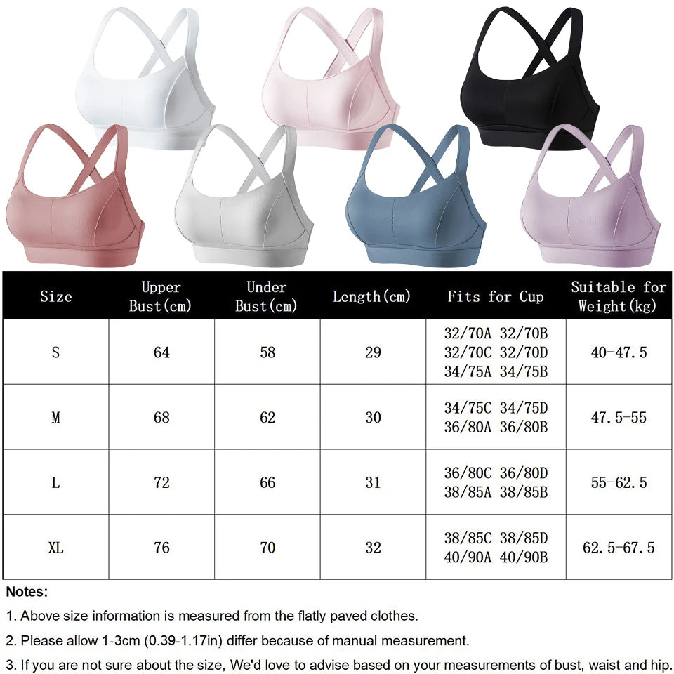 Women’s Sports Bra Padded Gym Comfort Supportive
