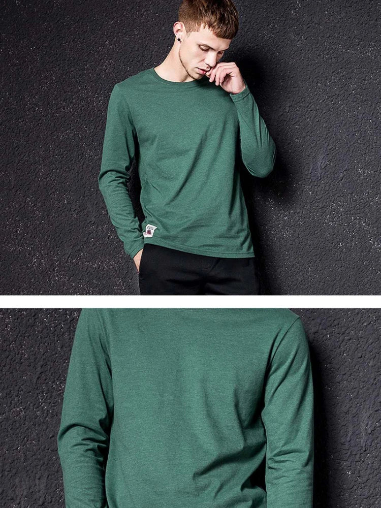 Men’s T-Shirt Long Sleeve Casual Cotton Comfort Fit