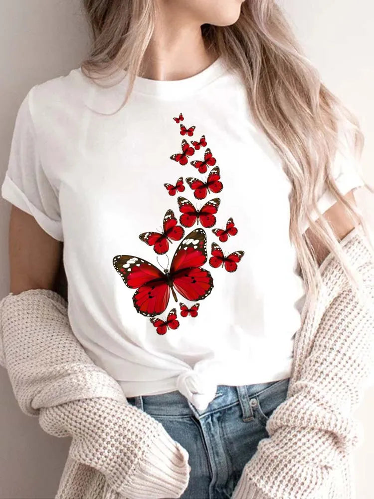 Women’s Top T-Shirt Printed Summer Casual