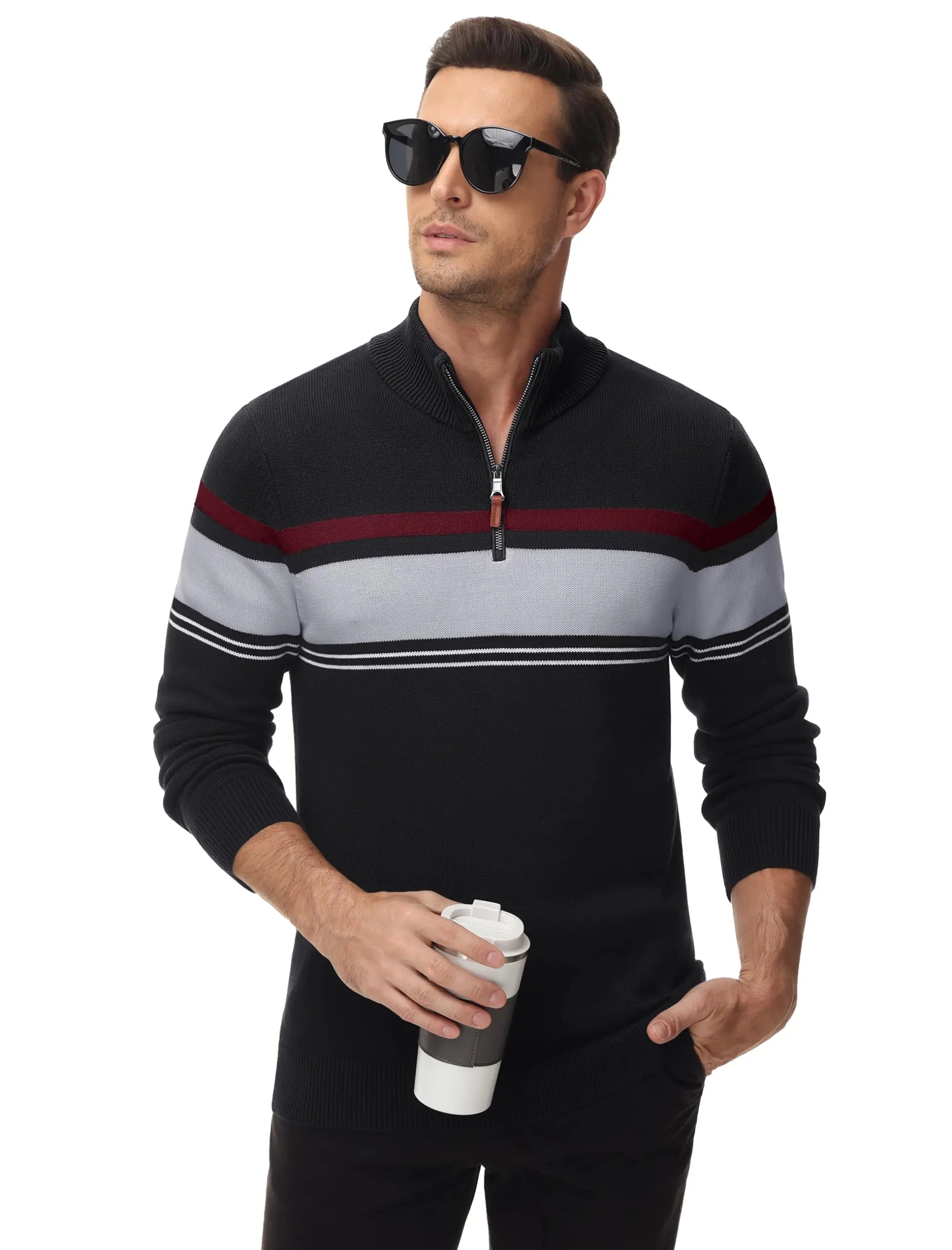 Men’s Sweatshirt Pullover Zip-Up Cotton Warm Autumn Winter