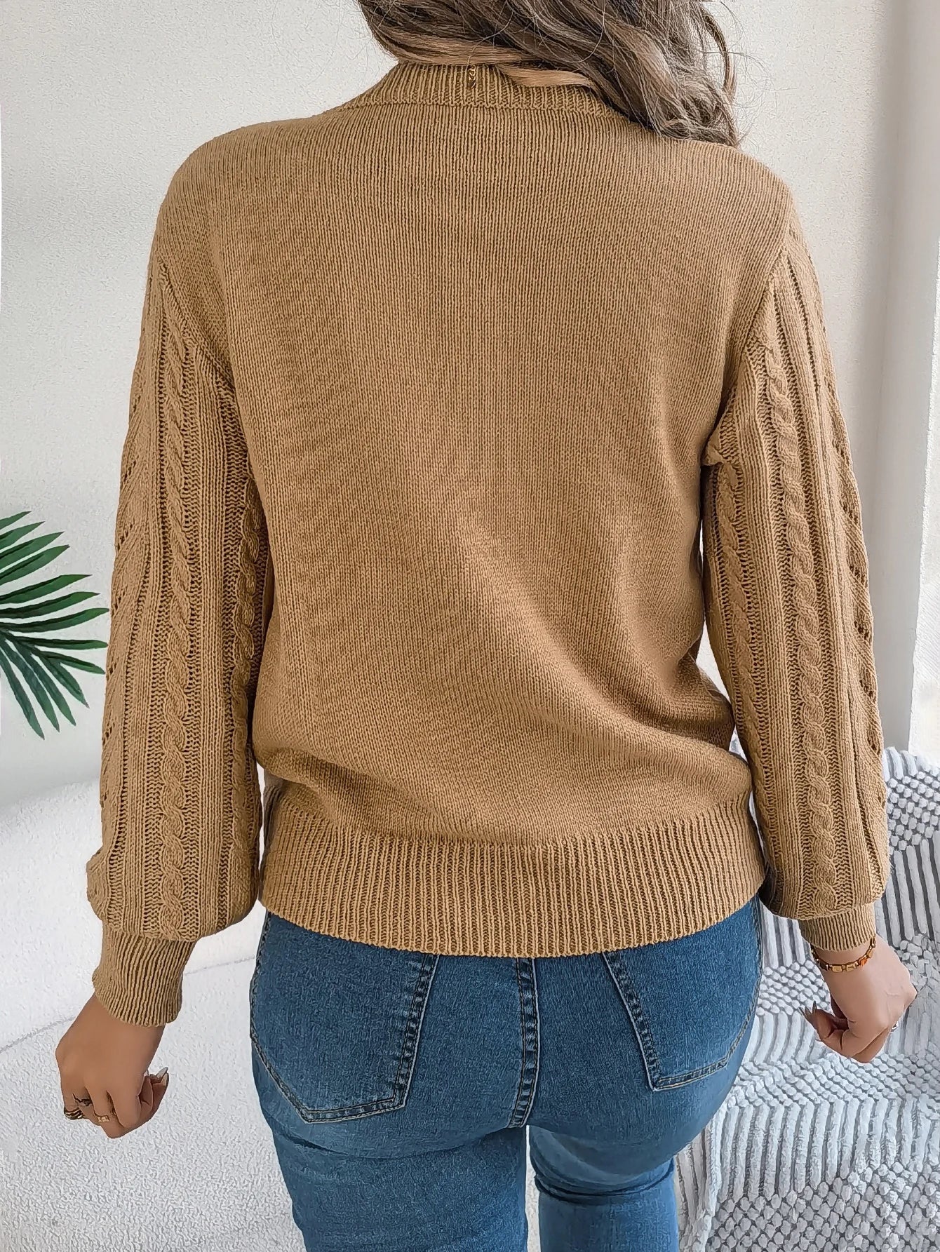 Women’s Top Long Sleeve Solid Color Casual Stretchy
