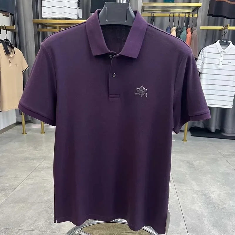 Men’s Polo Shirt Short Sleeve Cotton Business Casual Casual Summer