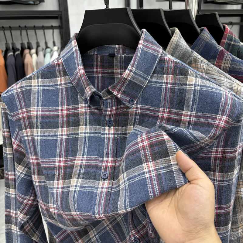 Men’s Shirt Long Sleeve Cotton Casual Breathable