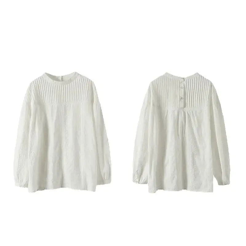 Women’s Top Blouse Long Sleeve Cotton Formal