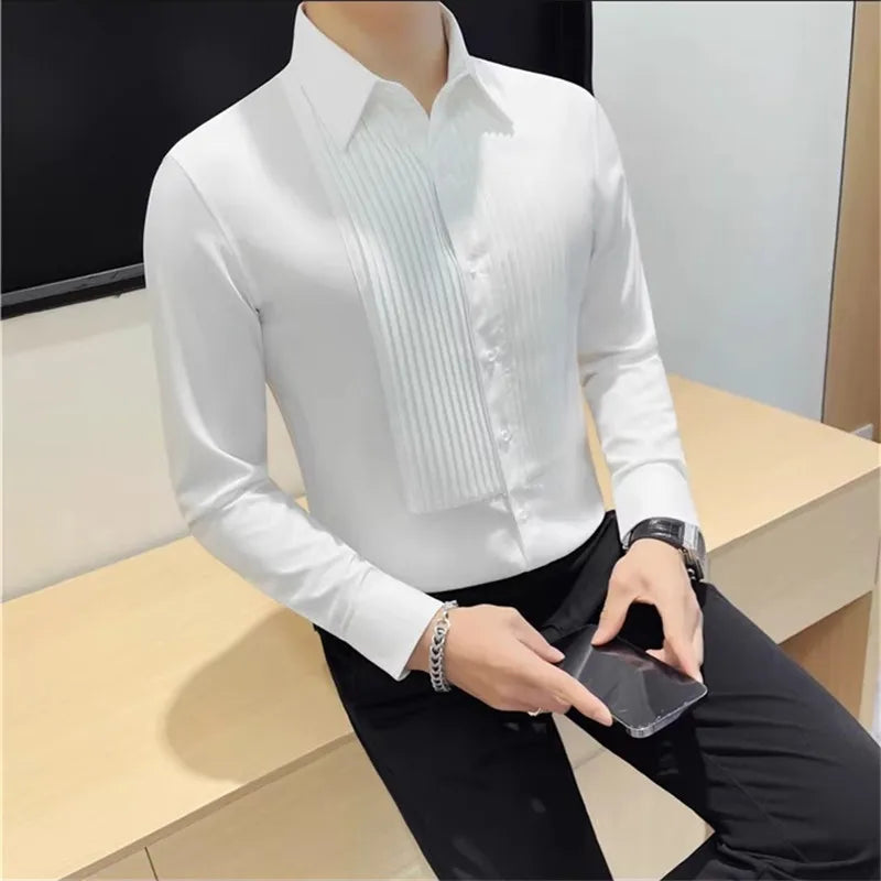 Men’s Shirt Long Sleeve Casual Formal Slim Fit