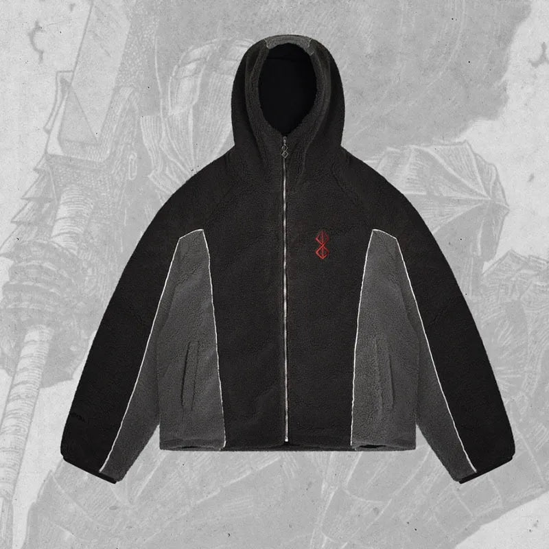 Men’s Hoodie Fleece Casual Zip-Up Warm