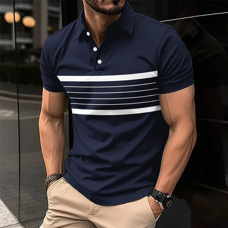 Men’s Polo Shirt Short Sleeve Business Casual Casual Summer