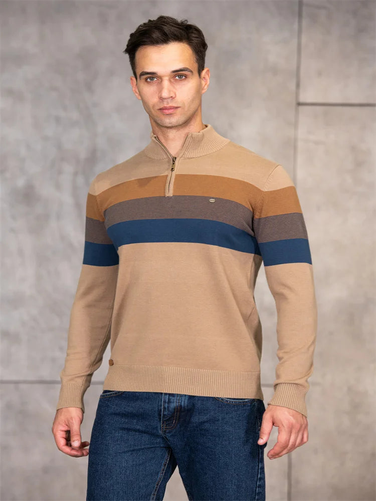 Men’s Sweatshirt Pullover Zip-Up Cotton Warm Casual Autumn