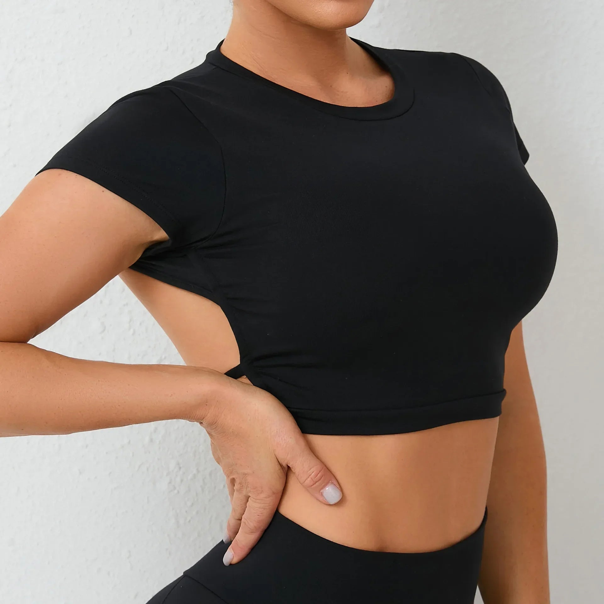 Women’s Gym Top Crop Top Moisture Wicking Seamless Athletic