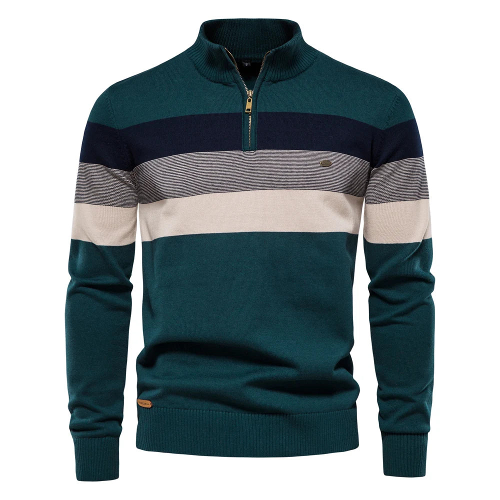 Men’s Sweatshirt Pullover Zip-Up Cotton Warm Casual Autumn