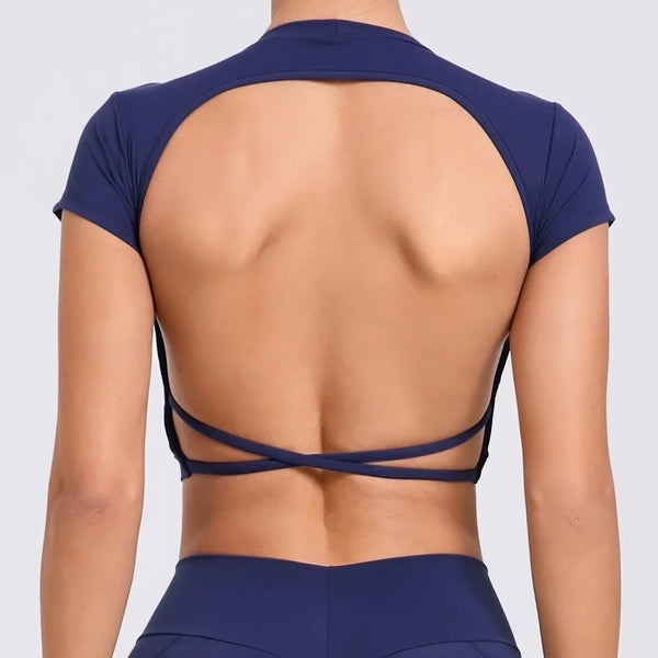 Women’s Gym Top Crop Top Moisture Wicking Seamless Athletic