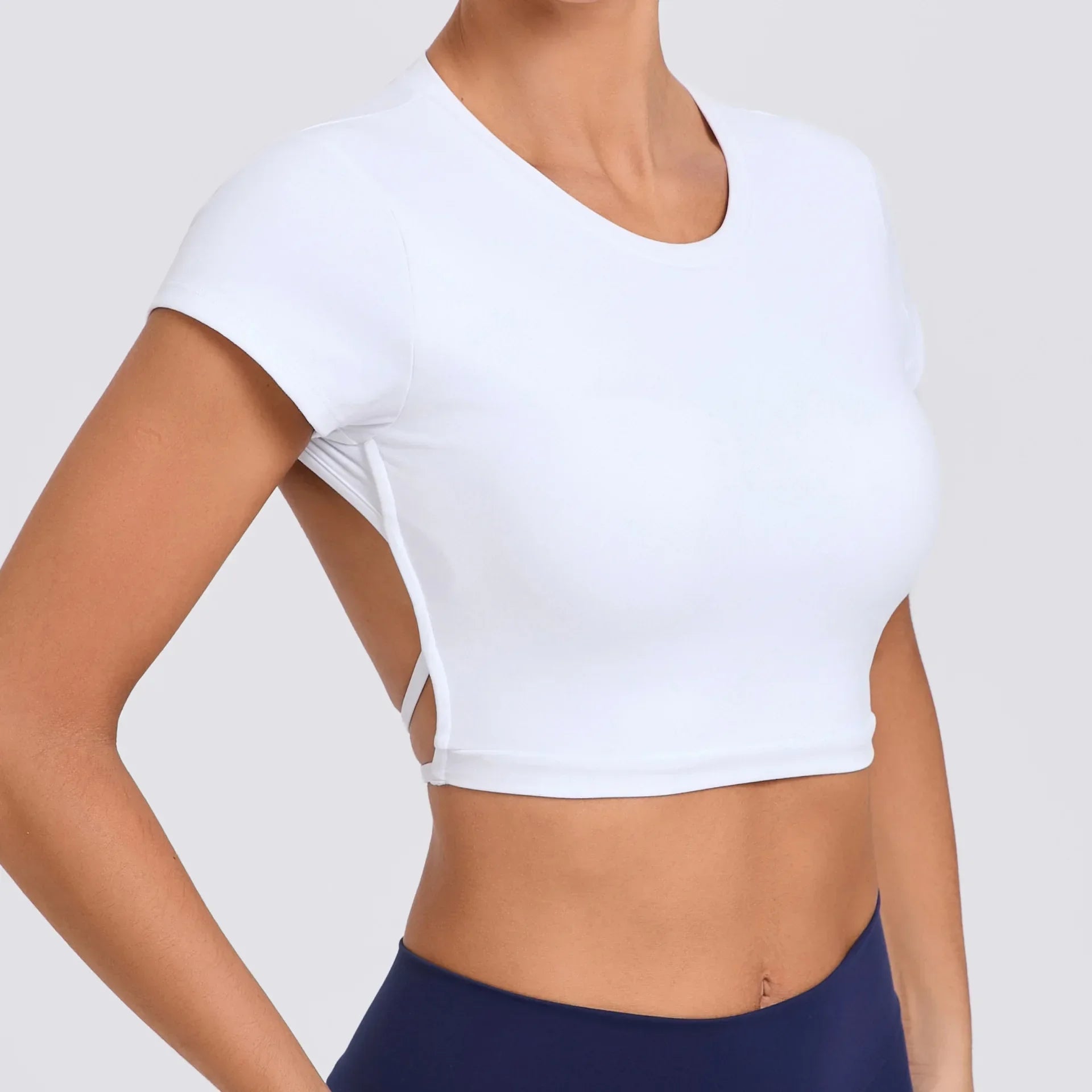 Women’s Gym Top Crop Top Moisture Wicking Seamless Athletic