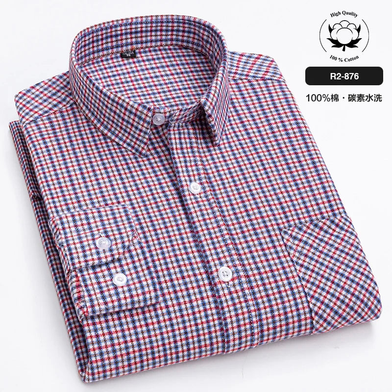Men’s Shirt Long Sleeve Cotton Casual Regular Fit
