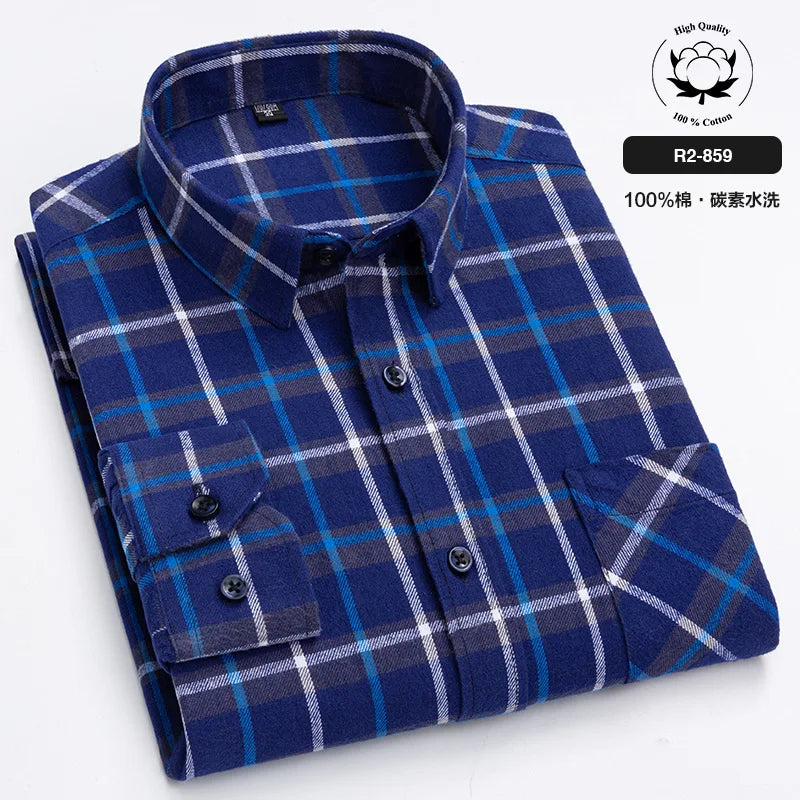 Men’s Shirt Long Sleeve Cotton Casual Regular Fit