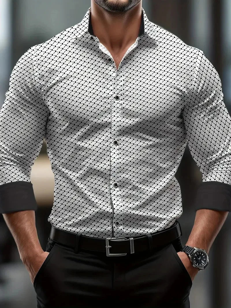 Men’s Shirt Long Sleeve Casual Cotton Comfort Fit