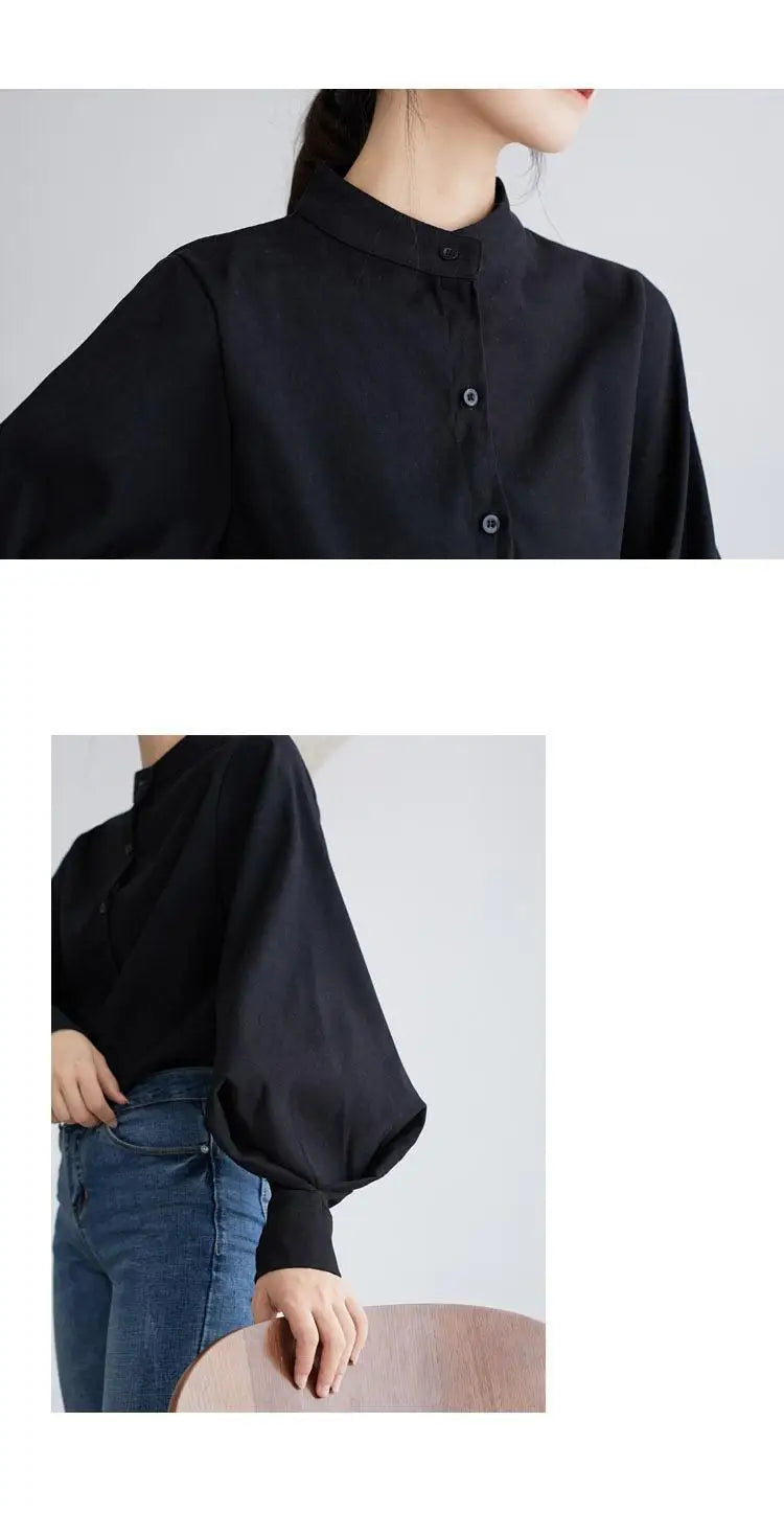 Women’s Top Blouse Long Sleeve Casual Solid Color
