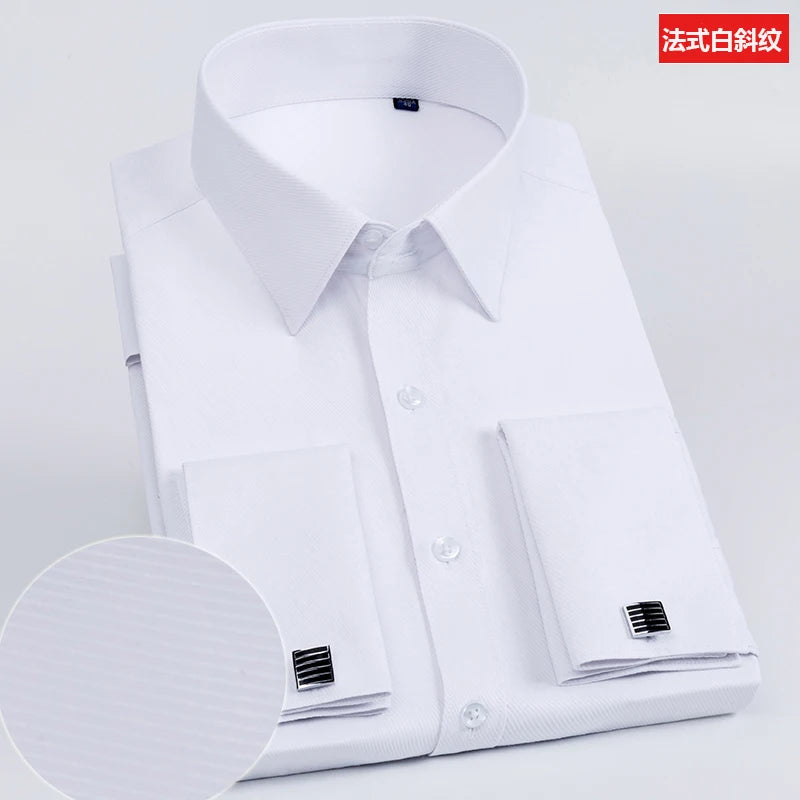 Men’s Shirt Long Sleeve Formal Slim Fit Solid Color