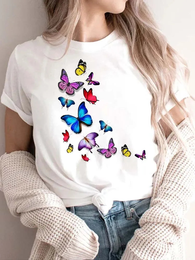 Women’s Top T-Shirt Printed Summer Casual