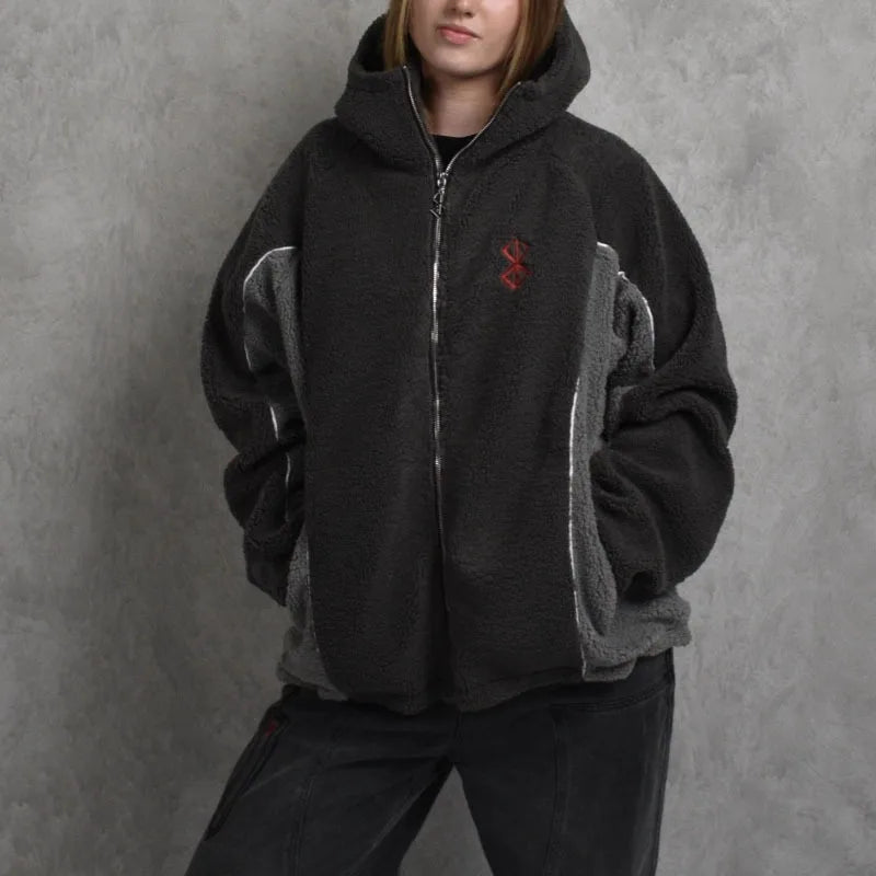 Men’s Hoodie Fleece Casual Zip-Up Warm